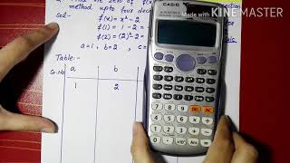 Bisection method by using CASIO fx99IES PLUS Calculator Algebraic Equation in UrduHindi [upl. by Amairam]