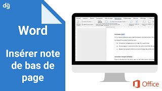 Comment faire une note de bas de page sur Word [upl. by Ansev575]