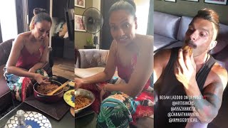 Bipasha Basu making BESAN KE LADOO for hubby Karan Singh Grover  Bipasha Basu Karan 4th Anniversary [upl. by Kayley]