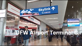 Dallas DFW Airport walking tour  Terminal C  Texas [upl. by Girhiny244]