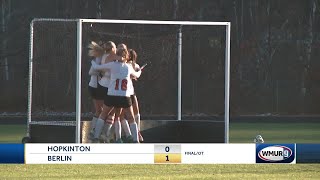 Berlin field hockey beats Hopkinton in overtime victory [upl. by Dolf603]