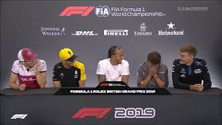 Press conference F1 Silverstone 2019  small curtain Lando Norris and Daniel Ricciardo [upl. by Dorry]