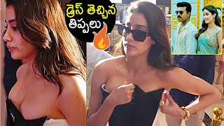 Janhvi Kapoor Gets Uncomfortable With Her Dress  Janhvi Kapoor Latest Video  News Buzz [upl. by Nadnarb]