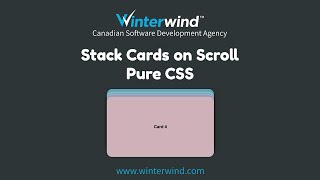 Stack Cards on Scroll with CSS [upl. by Healy]