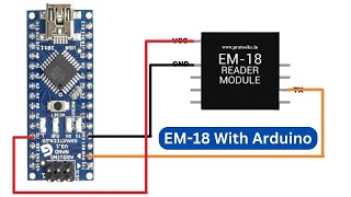 EM18 Rfid Reader Module interfacing with Arduino  RFID [upl. by Aicram]