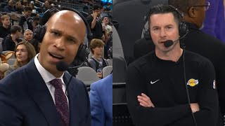 JJ Redick did NOT want to do this ESPN halftime interview with Richard Jefferson 😂 [upl. by Ettegdirb]