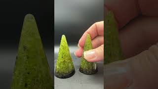 FOR SALE Peridot Orgonite Ring Cones resinart orgonite jewelrydisplay peridot [upl. by Pirali690]