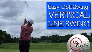 This EASY GOLF SWING for Seniors is Almost Too Effective VERTICAL LINE SWING [upl. by Lletnahs]