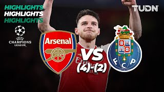 HIGHLIGHTS  Arsenal 4vs2Porto  UEFA Champions League 202324  8vos  TUDN [upl. by Atirres]