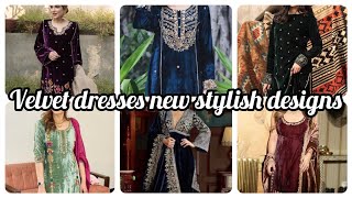 new velvet dresses collectionstylish velvet dresses winter dresses [upl. by Danczyk]