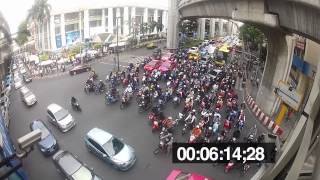 Traffic in Bangkok Thailand  waiting for the light to change [upl. by Golda]