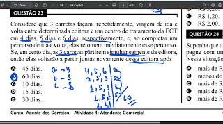 Resolução prova correios 2011part 2 [upl. by Htebzil]