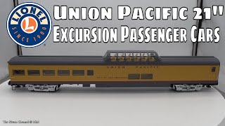 Review Lionel Trains Union Pacific 21quot Excursion Passenger Cars  4Pack amp 2Pack [upl. by Pages711]