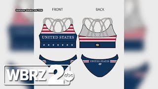 Team USAs beach volleyball uniforms for 2024 Paris Olympics designed by Baton Rouge artist [upl. by Revell]