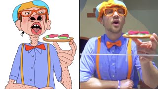 Funny Blippi memes  Blippi visits the museum Glazer  funny digital art [upl. by Annoif]