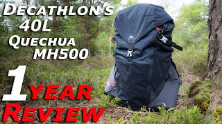 Decathlons Quechua MH500 40 Litre Backpack One Year Review [upl. by Ardnad]