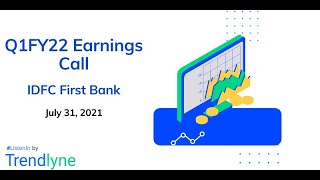 IDFC First Bank Earnings Call for Q1FY22 [upl. by Malliw571]