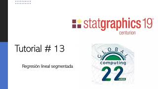 Tutorial Statgraphics Regresión lineal por segmentos [upl. by Yirinec]