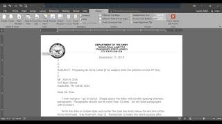 Writing an Army Letter IAW AR 2550 [upl. by Acsecnarf683]