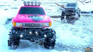 RC ADVENTURES  PINKY amp The Beast Winter Trailing  Part 2  4x4 Trucks amp Bloopers [upl. by Ahsika140]