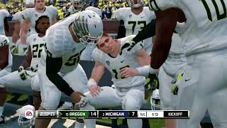 Michigan vs Oregon  NCAA Football 14  Rosters Updated for 202425 Season Week 10 [upl. by Silbahc403]