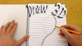 How to Draw in 3D  Optical Illusion [upl. by Jollanta]