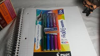 Erasable Gel Pens Frixion Erasable Color Gel Pens Review [upl. by Orihakat751]