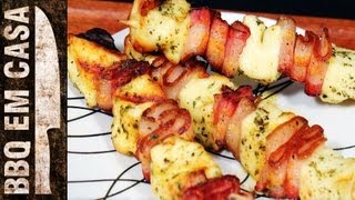 RECEITA DE ESPETINHO DE QUEIJO COALHO COM BACON DIA DOS NAMORADOS [upl. by Airdnassac]