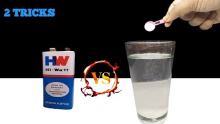 Battery vs Salt Water Water Electrolysis Experiment  Easy Science Experiment experiment [upl. by Gnoht]