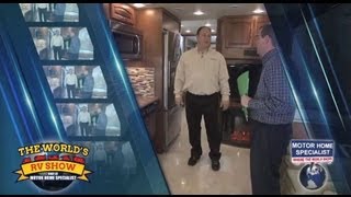 Motorhome Specialist Reviews of Coachmen Encounter Luxury RV at The Worlds RV Show [upl. by Ttennej772]