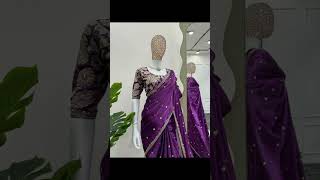 Trending saree collection 👌 New arrival ⭐ trending design 👌 saree collection video [upl. by Nolrah535]