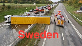 98  Truck Driving in Stockholm City  Trucking in Sweden  Köra i Stockholm [upl. by Sears]