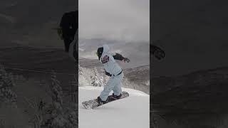 snowboarding スノーボード carving 気合いで滑るカービングトリック [upl. by Hebel376]