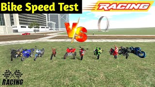 Top 10 Bikes Speed Test 🔥 In Indian Bike Driving 3D। Game On With Apon [upl. by Sada]