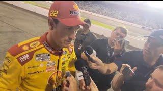 quotHe Sucksquot Joey Logano PostRace Interview After Being Dumped at Richmond NASCAR Finish [upl. by Huff]