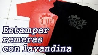 Como estampar remeras con lavandina [upl. by Radnaskela]