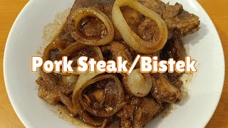 Pork Steak  Bistek Tagalog  Filipino Steak with sauce [upl. by Yevad69]