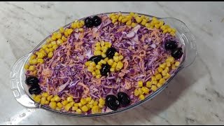 Sousou Cuisine How to make coleslaw  salade de chou  كيفية تحضير سلطة الكرمب [upl. by Liederman]