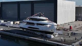 Luxury Yachts  Ferretti Yachts INFYNITO 90 MY LOVE launch  Ferretti Group [upl. by Rebecka163]