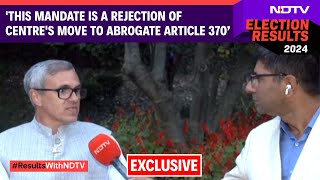 Jammu Kashmir Result  Omar Abdullah This Mandate Is A Rejection Of Abrogation OfArticle 370 [upl. by Lallage]