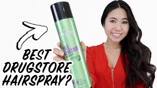 Garnier Fructis Full Control Hairspray Review  wear test  Best Drugstore Hairspray [upl. by Merriott]