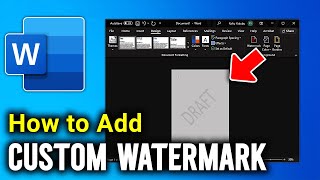 How to Add Custom Text watermark in Microsoft word [upl. by Sanburn]