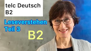 B2  telc Leseverstehen Teil 3  Situationen zuordnen  Deutsch lernen [upl. by Enehs]