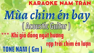 Karaoke Guitar Acoustic Mùa Chim Én Bay Tone Nam  Nam Trân [upl. by Aland246]