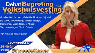 Terugkijken Debat over begroting Volkshuisvesting amp Volksgezondheid Welzijn amp Sport  Tweede Kamer [upl. by Winebaum]