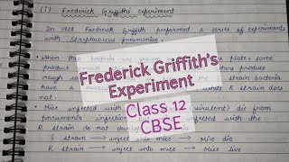 Frederick Griffiths Experiment Transforming Principle  Class 12 CBSE [upl. by Ollopa164]