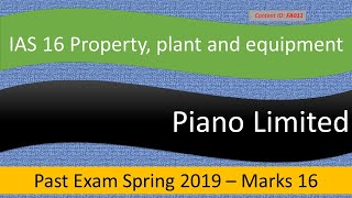 PE QampA Piano Limited  ICAP Spring 2019  IAS 16 FA011 [upl. by Duke]