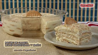 FACIL Y RIQUISIMO POSTRE DE GALLETA CON LECHE CONDENSADA Y LIMÓN SIN HUEVO y sin cocinar nada [upl. by Ez]