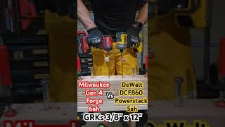 Dewalt DCF860 Powerstack vs Milwaukee Gen 4 Impact Forge [upl. by Leakcim]