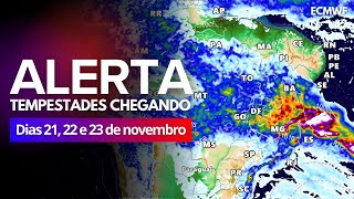 191124 🔴 ALERTA FRENTE FRIA AVANÇA COM TEMPESTADES E TRARÁ REFRESCO NOS PRÓXIMOS DIAS [upl. by Ellened]